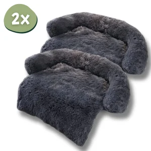 Hondenkussen Bankbeschermer Grijs – 2 stuks