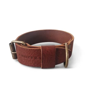 BOLD | Bruine brede halsband | 4 cm | Extra Small