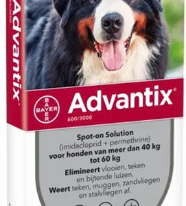 Advantix Spot on 600 6 ml 4 pip voor honden van 40 - 60 kg