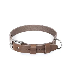 Double Trouble Leren Halsband | Stone