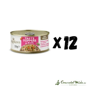 APPLAWS DOG LATA TOPPER Pollo Salmon Verduras en Caldo Pack 12X156gr