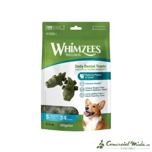 SNACKS WHIMZEES BAG ALLIGATOR S Snacks Dental para Perros Pequeños 24UDS