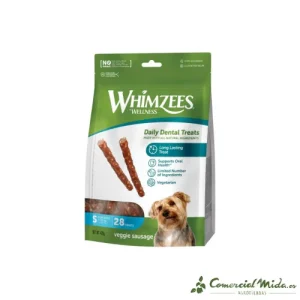 SNACKS WHIMZEES BAG VEGGIE SAUSAGE S Snacks Dental para Perros Pequeños 28UDS