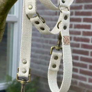 Simply Hemp Verstelbare Hondenriem | Schelpenwit