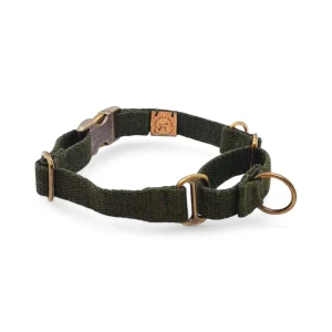 Simply Hemp Half Check Halsband - Bosgroen