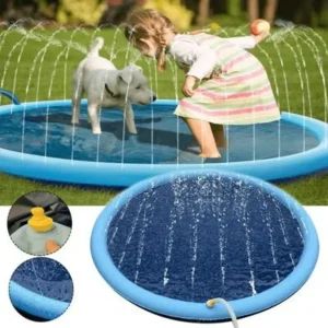 Water spray mat: speelbad met fontein voor honden en kinderen
