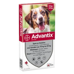 Bayer Advantix 250/1250 voor honden van 10 - 25 kg