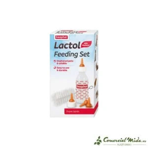 BEAPHAR Lactol Kit: Biberón + 6 Tetinas + Limpiador para Mascotas