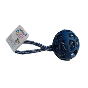 Dogs Collection - Kleurrijk Trektouw met Bal - Duurzaam Hondenspeelgoed - 27cm