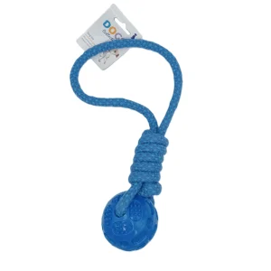 Dogs Collection - Trektouw met Bal Voor honden - Blauw - 40 cm