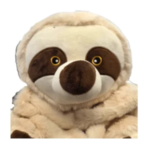 Flamingo - Luiaard - Crème - Pluche - Hondenspeeltje met Piep - 100cm