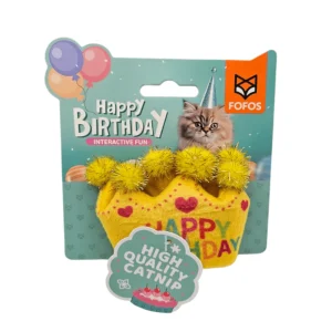 Fofos - Verjaardagskroontje - Kat - met Catnip - Feestelijk Speeltje