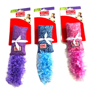Kong - Kickeroo - Kittens - Zacht speelgoed met catnip - Blauw - 23cm