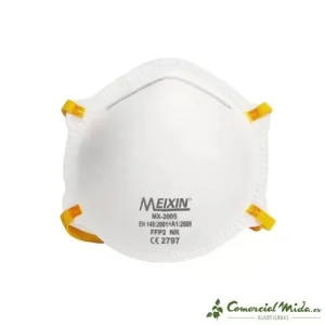 Mascarilla FFP2, NR, Polvo Dolomita, Blanca, 2 Gomas, TST