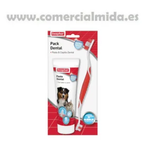 Kit Limpieza Dental Beaphar (Pasta + Cepillo) para perros y gatos
