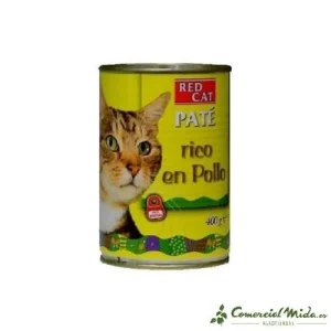 Lata de paté RED CAT 400g rico en pollo para gatos