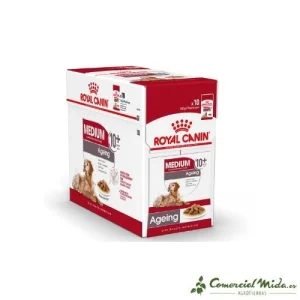 Voeding ROYAL CANIN ADULT MEDIUM AGEING 10+ NATVOER Voor Oudere Medium Senior Honden 10x140gr