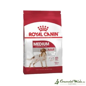 Ik denk aan ROYAL CANIN MEDIUM ADULT voor middelgrote hondenrassen (van 1 tot 7 jaar)
