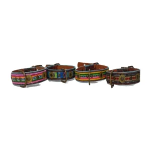 Bohemian - Hondenhalsband – Handgemaakt & Kleurrijk - 54cm