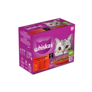 Whiskas 7+ - Classic Selectie in Saus - Voor Senior Katten - 12x85gram